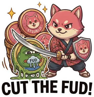 Sticker: CUT THE FUD, second cut.